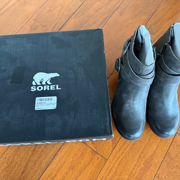 Sorel Women's Joan of Arctic Wedge II Buckle Boot Light Rain Waterproof - Quarry - Picture 11 of 12